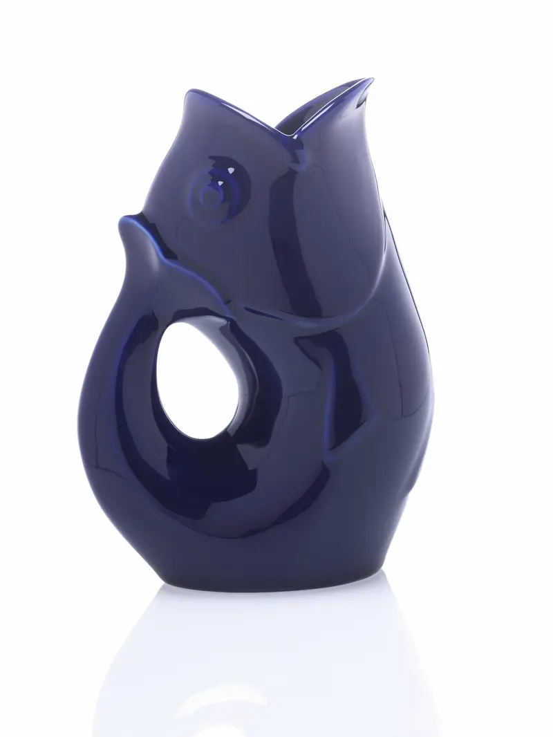 Gurgle Pot Extra-Small Cobalt Blue Creamer 1
