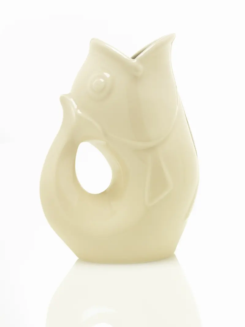 Gurgle Pot Medium-Sized Oatmeal-Colored Creamer 1