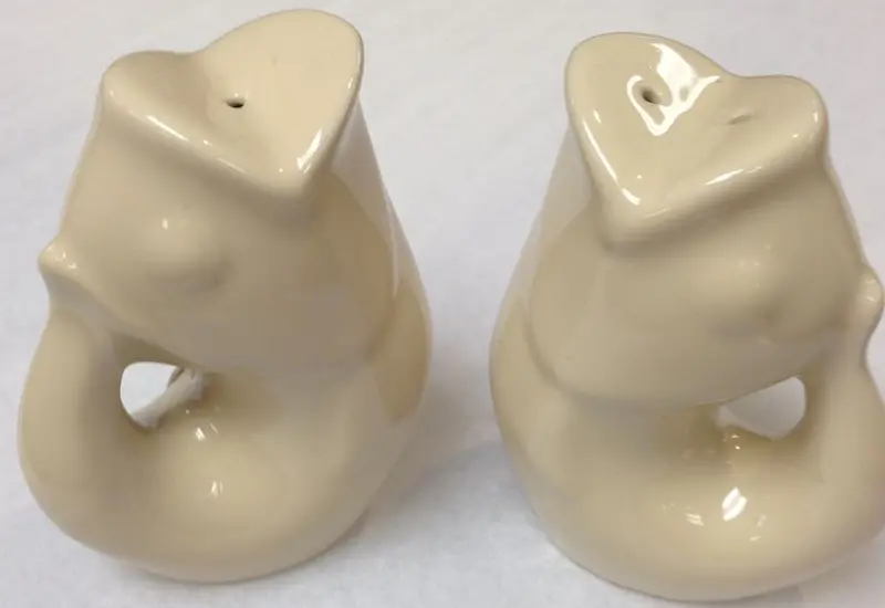 Gurgle Pot Oatmeal-Hued Salt And Pepper Condiment Set 1