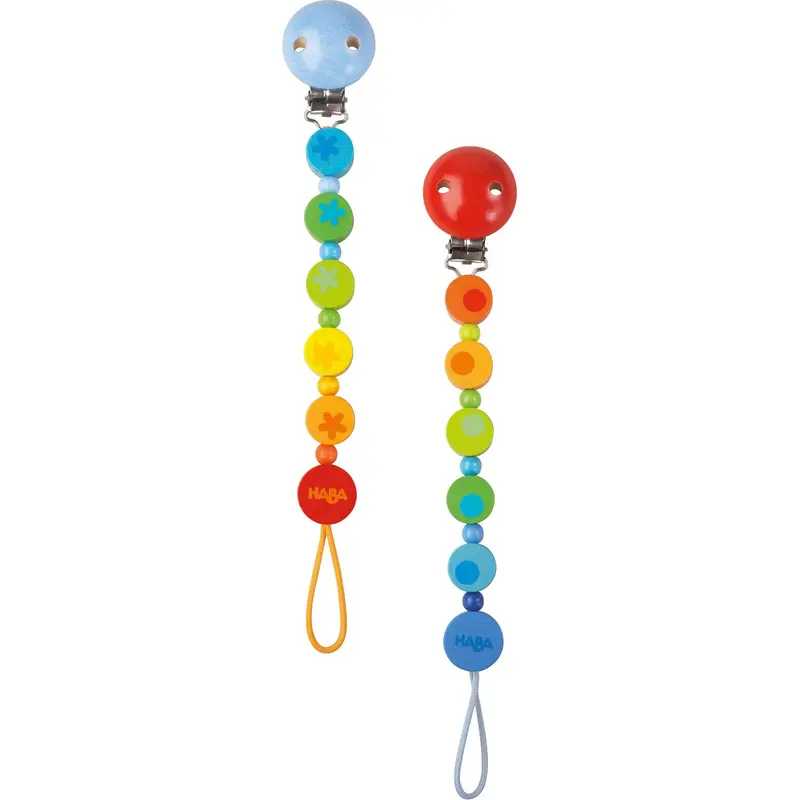 Haba Rainbow-Themed Pacifier Clip For Newborns 1