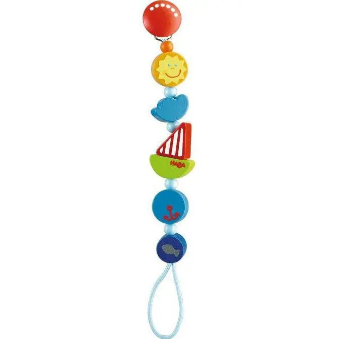 Haba Ship Ahoy! Nautical Pacifier Clip For Babies 1