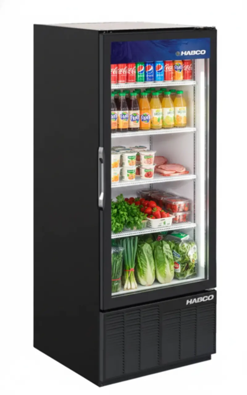 Habco Esm12Hc: 24-Inch 4-Shelf Single-Glass-Door Refrigerated Merchandiser 1
