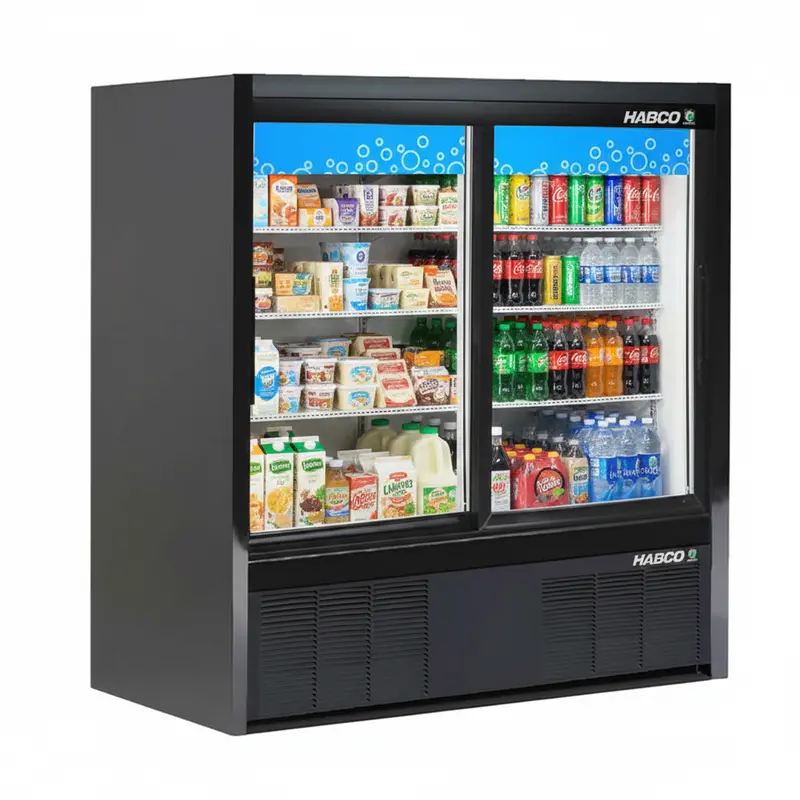Habco Esm14Sl48Hc: 47-Inch × 48-Inch Dual-Sliding-Glass-Door Refrigerated Merchandiser 1