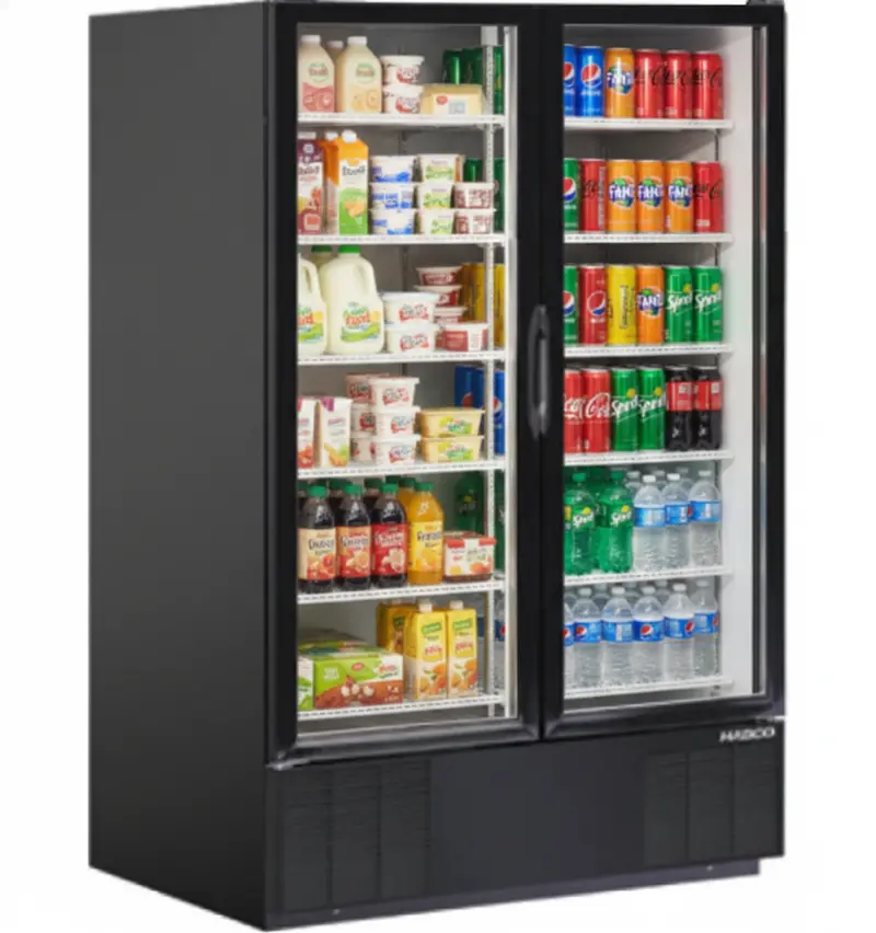 Habco Esm49Hctd: 54-Inch 10-Shelf Double-Swing-Glass-Door Refrigerated Merchandiser 1
