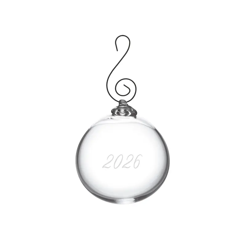 Hand-Blown Round Ornament – 2026 Commemorative Edition 1