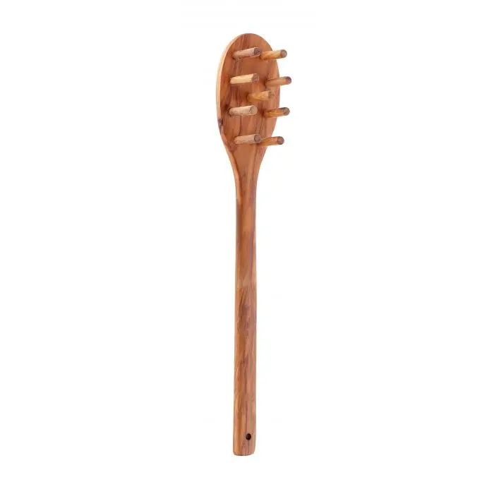 Handcrafted Italian Olive Wood Spaghetti Twirling Tool – 12 Inch By Hic 1