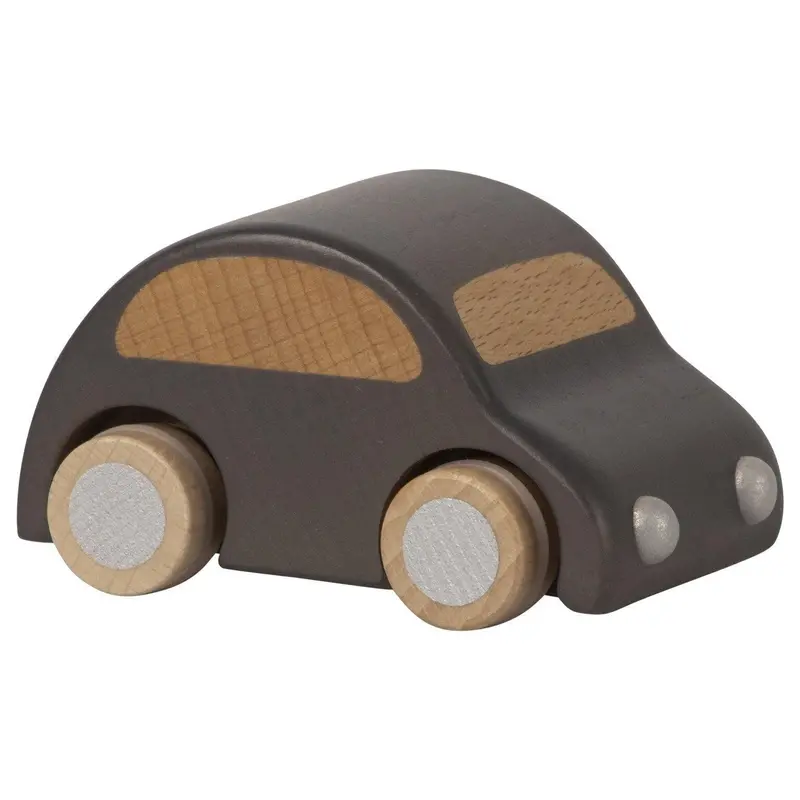 Handcrafted Wooden Anthracite Grey Toy Car 1