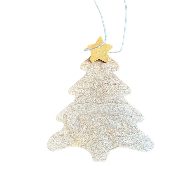 Handcrafted Wooden Tree Ornament – Holiday Decor 1