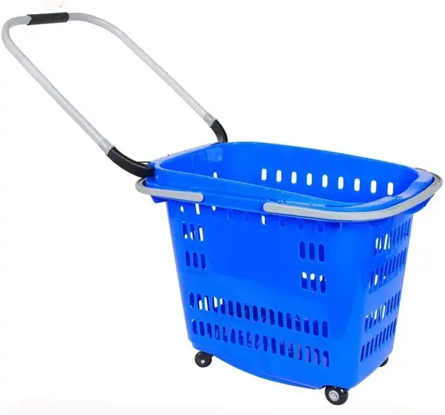 Hbr-3017 Heavy-Duty Rolling Basket With 4 Swivel Casters & Handle 1