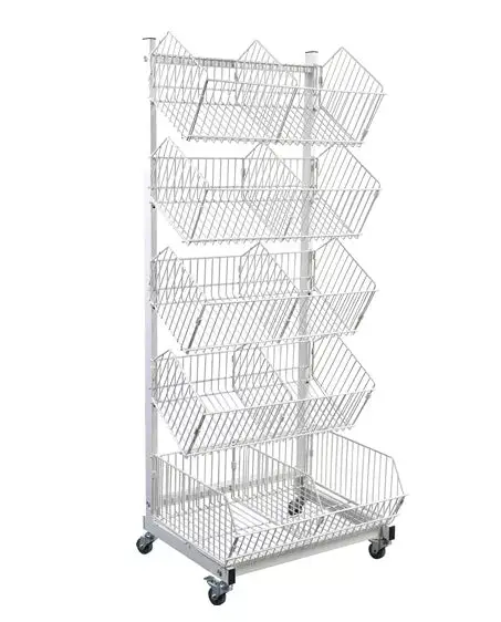 Hbr-3103 Movable Wire Merchandising Display Rack – Freestanding & Adjustable 1