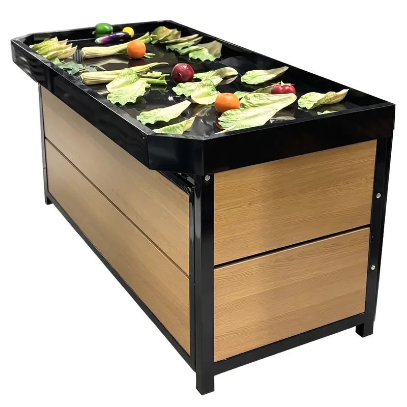 Hd-Vrde-08 Plastic End-Cap Vegetable Rack For Tray-Based Produce Displays 1