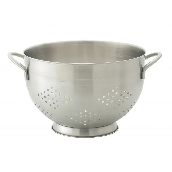 Hic Heavy-Gauge 5-Quart Stainless Steel Colander – Commercial-Grade Strainer 1