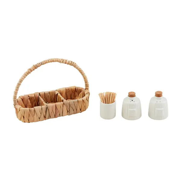 Hyacinth-Inspired Salt & Pepper Toothpick Holder – Mudpie 1