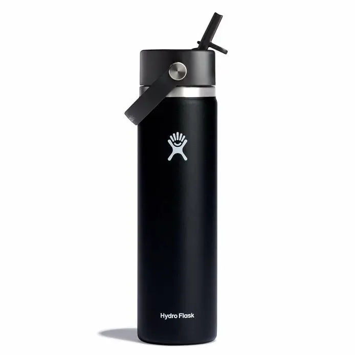 Hydro Flask 24 Oz Black Wide Mouth Flex Bottle – Insulated Hydration Vessel 1