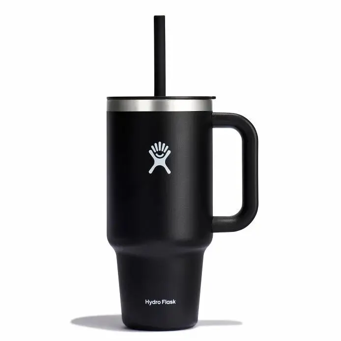 Hydro Flask 32 Oz Black Travel Tumbler – Vacuum-Insulated Stainless Steel Bottle 1