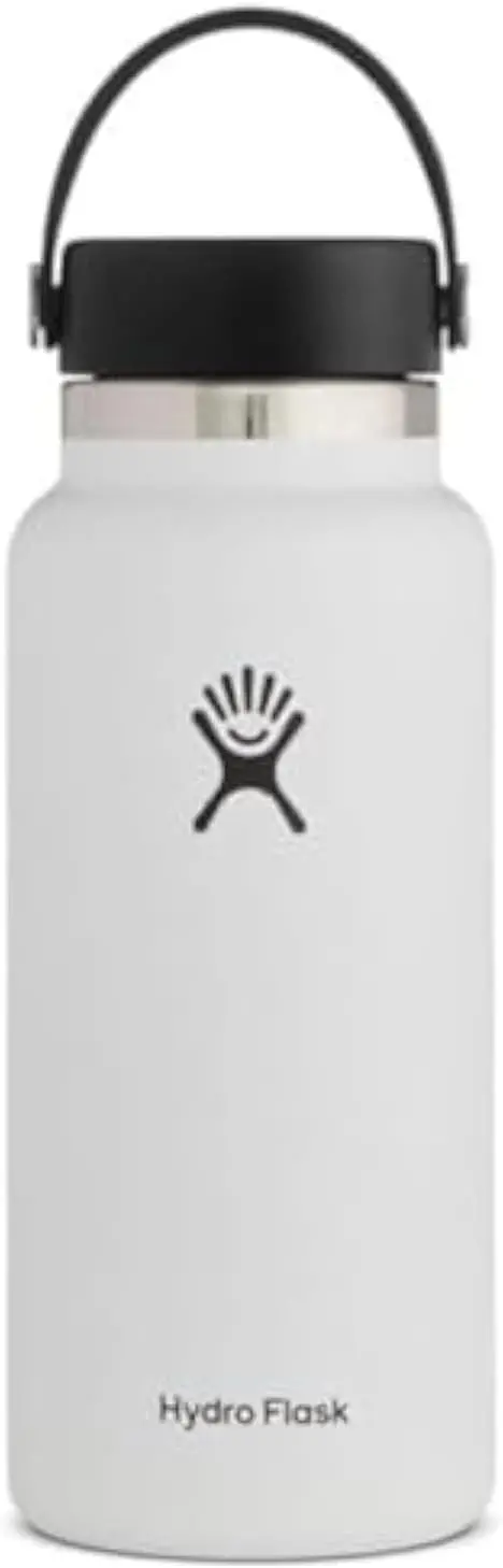 Hydro Flask 32 Oz White Wide Mouth Bottle – Vacuum-Sealed Travel Container 1