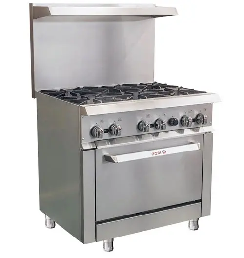 Ikon 36-Inch Commercial Gas Range – Six-Burner Professional Cooktop (Ir-6-36) 1