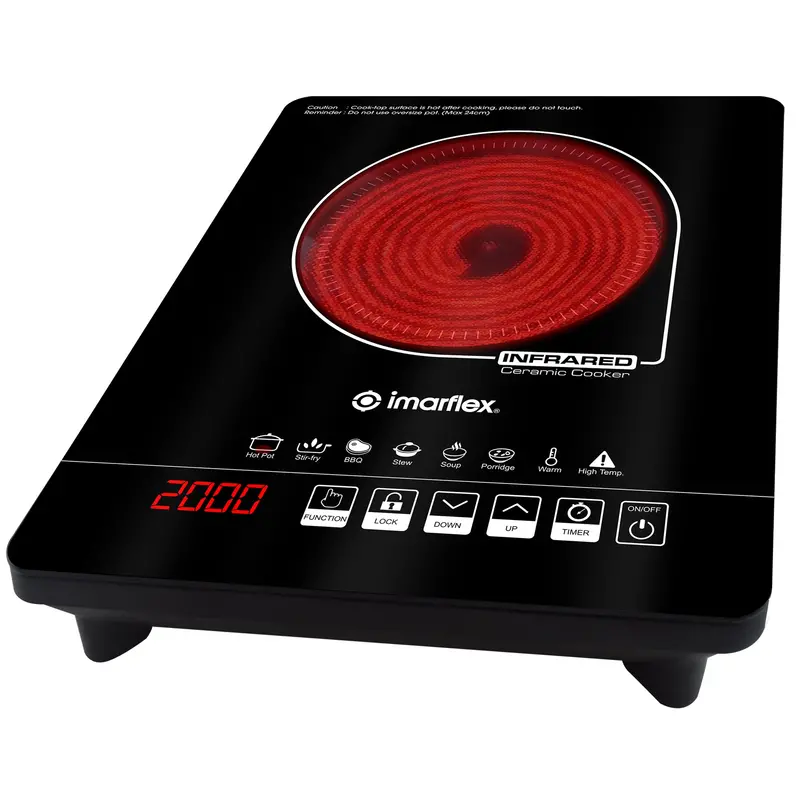 Imarflex Idc-1810 Infrared Ceramic Cooktop With Dual Heating Zones 1