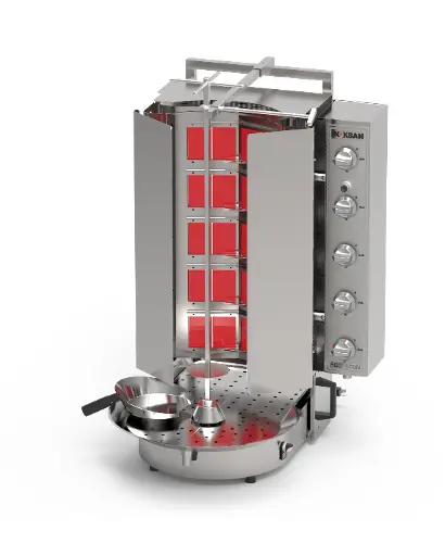 Inoksan Ino-Pdg500N 5-Burner Natural Gas Shawarma Rotisserie Machine 1