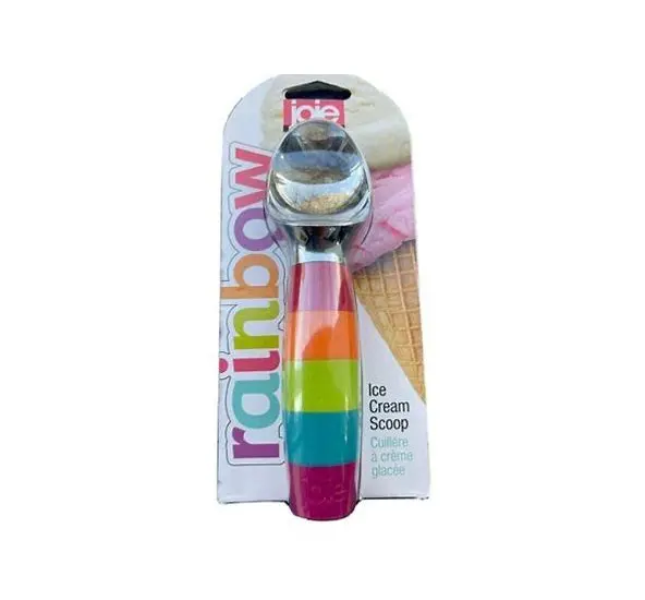 Joie Stainless Steel Rainbow Ice Cream Scoop – Durable, Color-Coated Scoop 1