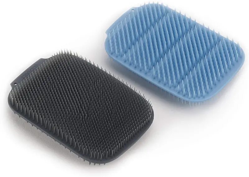 Joseph Joseph Dual-Texture Dish Scrubber (Blue & Grey) 1