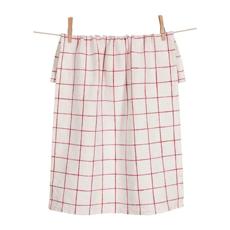 Kaf Home Cherry Lyon Grid Texture Bath Towel 1