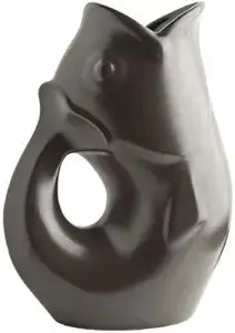 Large Matte Black Gurgle Pot – Bold Ceramic Container 1