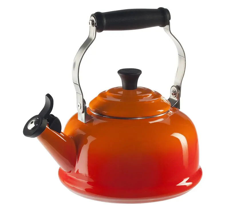 Le Creuset 1.7-Quart Flame-Colored Whistling Kettle 1