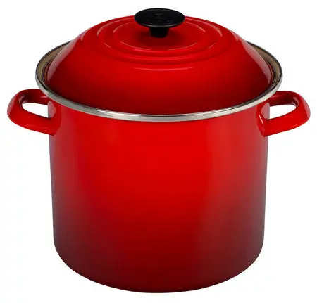 Le Creuset 16-Quart Cherry Enameled Cast Iron Stockpot 1