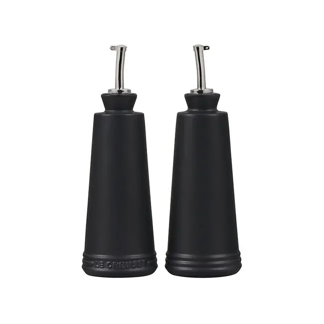 Le Creuset Black Oil & Vinegar Dispenser Set 1