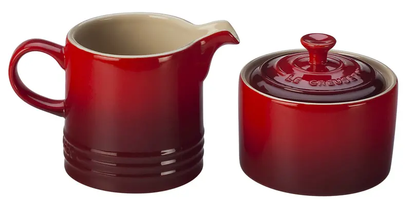 Le Creuset Cherry Creamer And Sugar Set 1