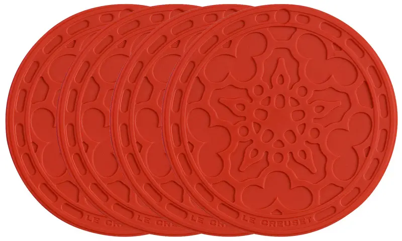 Le Creuset Cherry Silicone Coaster Set (4-Pack) 1