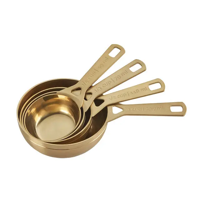 Le Creuset Gold Stainless Steel Measuring Cup Set – 4-Piece 1