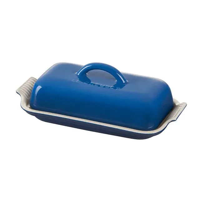 Le Creuset Heritage Butter Dish In Marseille Blue 1