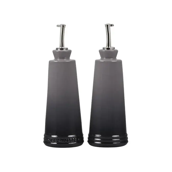 Le Creuset Oyster Gray Oil And Vinegar Cruet Set 1