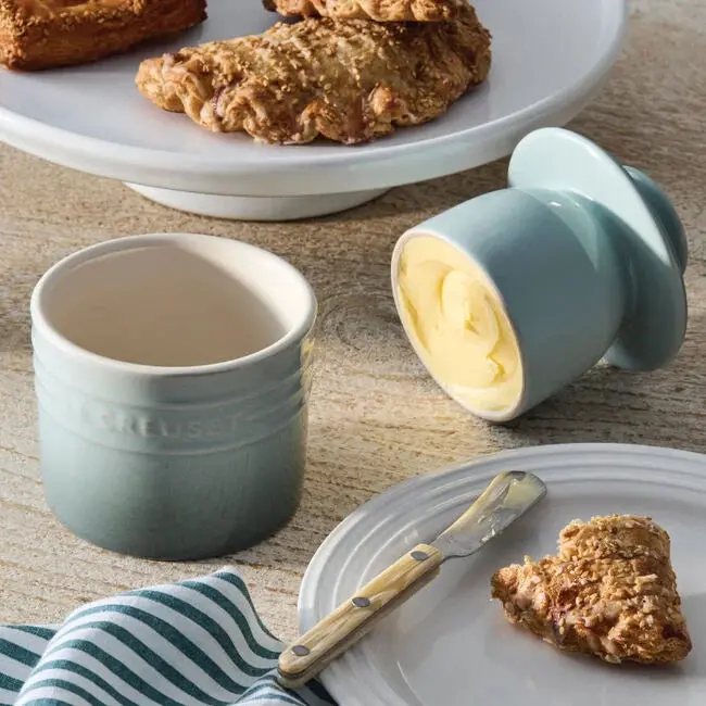 Le Creuset Sea Salt Butter Crock With Lid 1