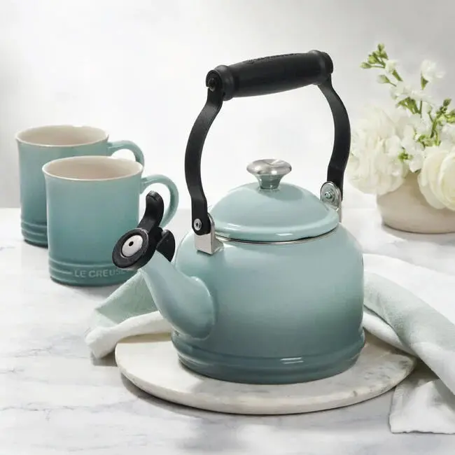 Le Creuset Sea Salt Demi Kettle With Stainless Steel Handle 1
