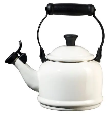 Le Creuset White Demi-Kettle – 1.25 Qt Stovetop Tea Kettle 1