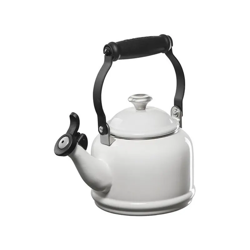 Le Creuset White Demi Kettle With Stainless Steel Handle 1