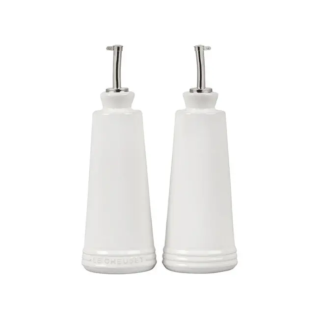 Le Creuset White Oil & Vinegar Dispenser Set 1