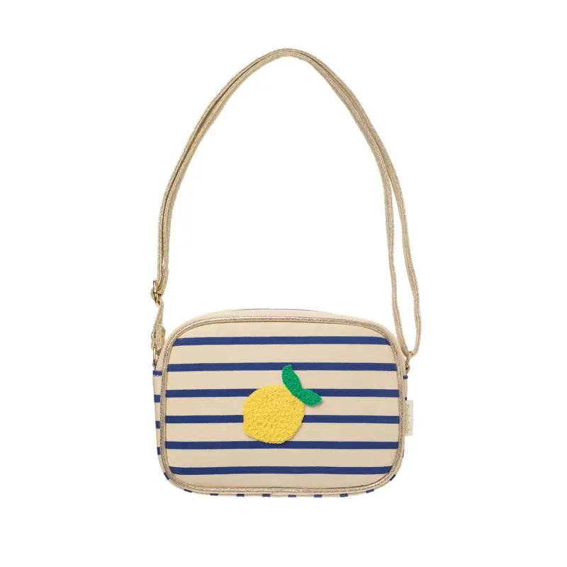 Lemon Drop–Print Striped Tote Bag 1