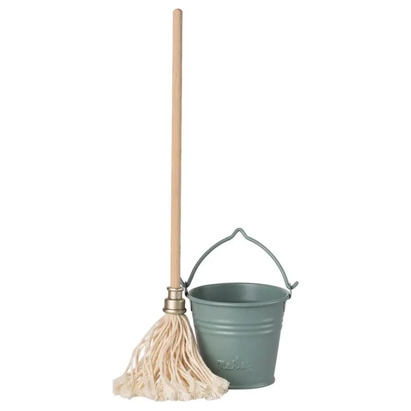 Light Blue Mini Bucket And Mop Set 1