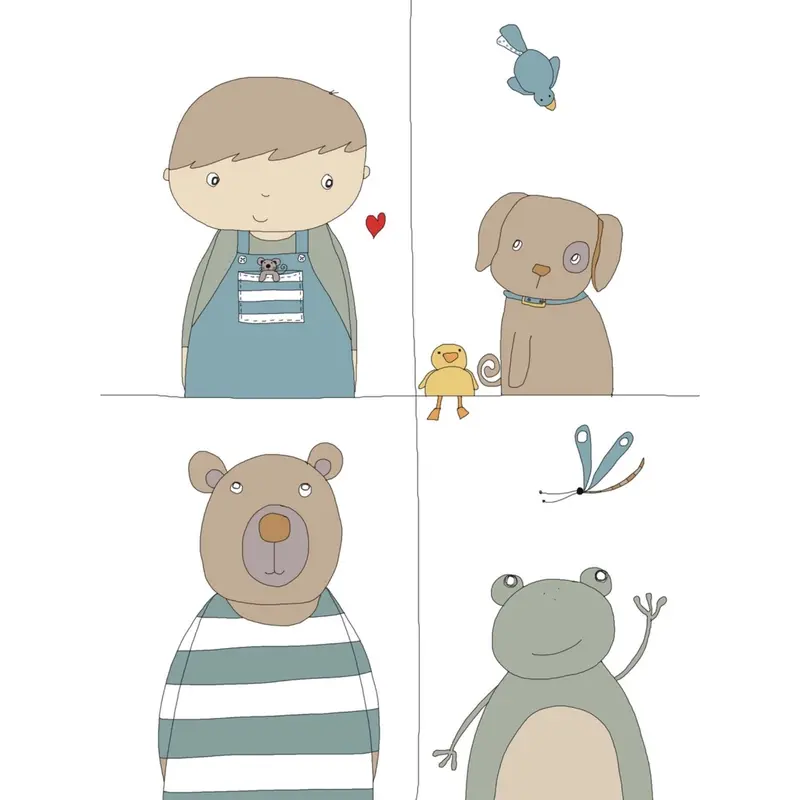 Little Boy Birthday Card – Playful & Age-Appropriate Design 1