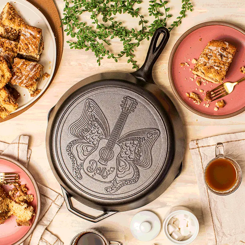 Lodge 12-Inch Butterfly Skillet Inspired By Dolly Parton 1
