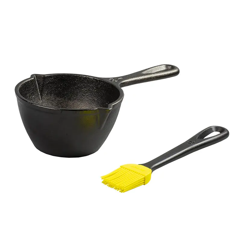 Lodge Cast Iron Melting Pot With Silicone Basting Brush 1