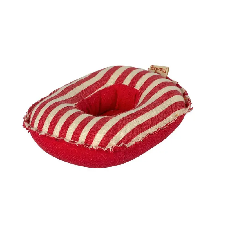 Maileg Red-Striped Rubber Boat Toy For Imaginative Water Play 1