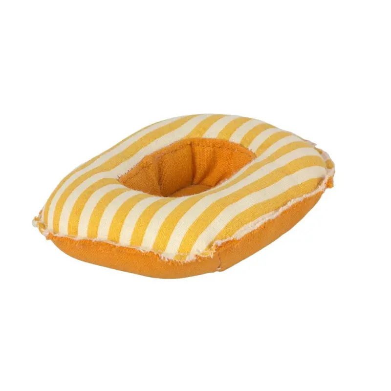 Maileg Yellow-Striped Rubber Boat – Eco-Friendly Bath & Sand Play 1