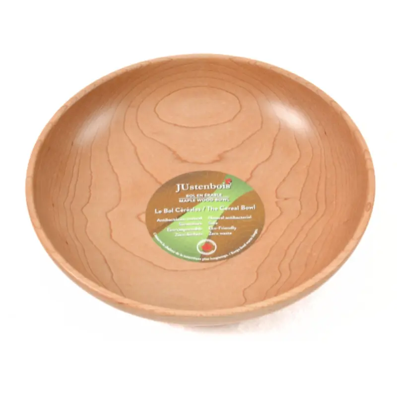 Maple Wood Cereal Serving Bowl 1