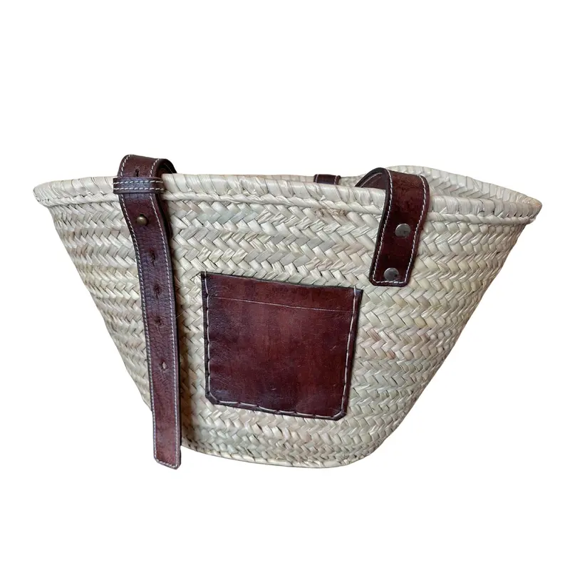 Marrakech-Inspired Straw Beach Bag With Detachable Pouch 1