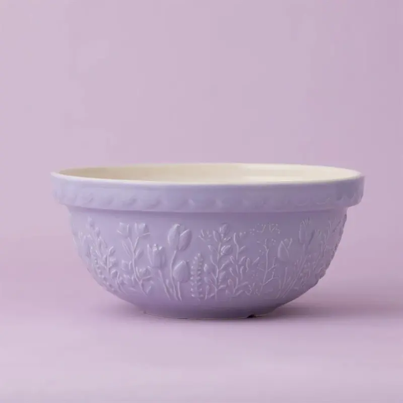 Mason Cash Meadow Collection Mixing Bowl – 2.15 Qt, Tulip Pattern 1